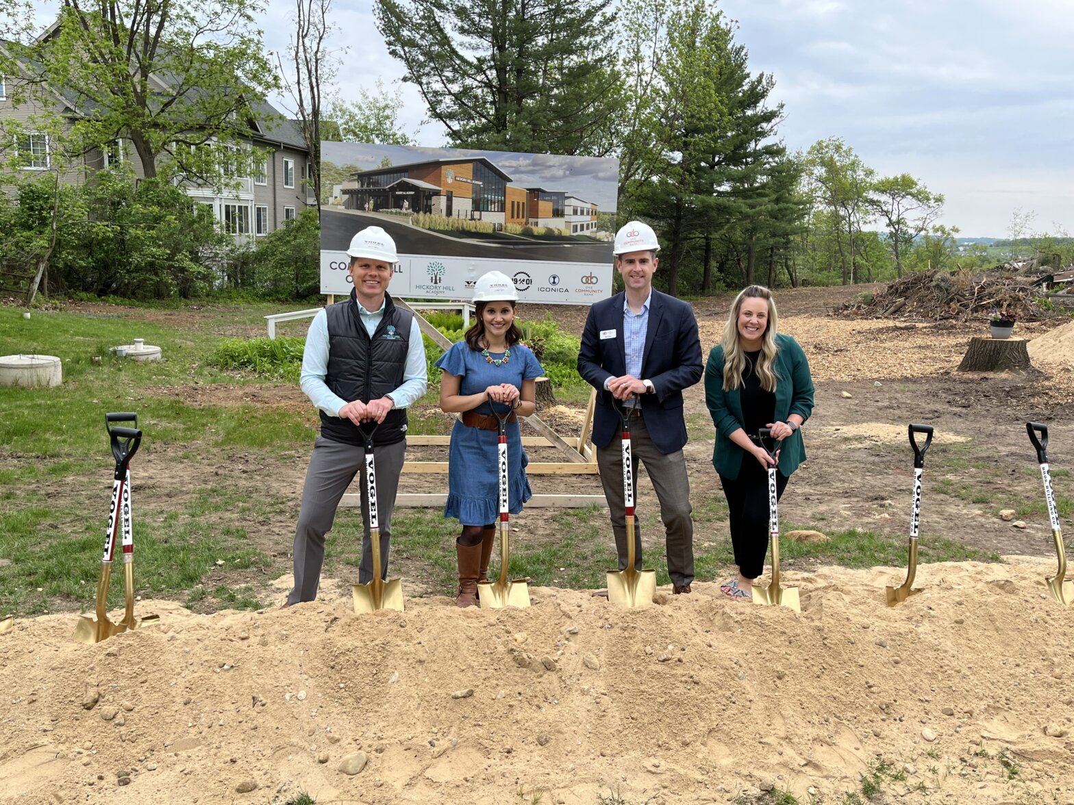 Dan Cary and Liz Deihs at Hickory Hill Groundbreaking
