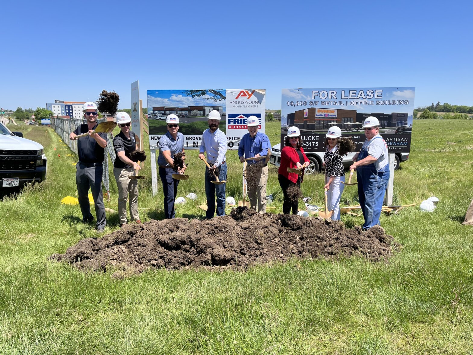 Dan Carey and Aaron Anderson at Friede Groundbreaking