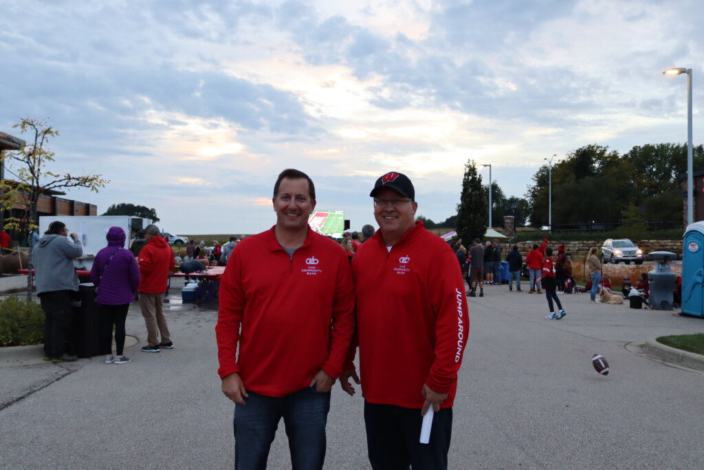 Steve Peotter and Chris Zellner at Waunakee Badger Tailgate