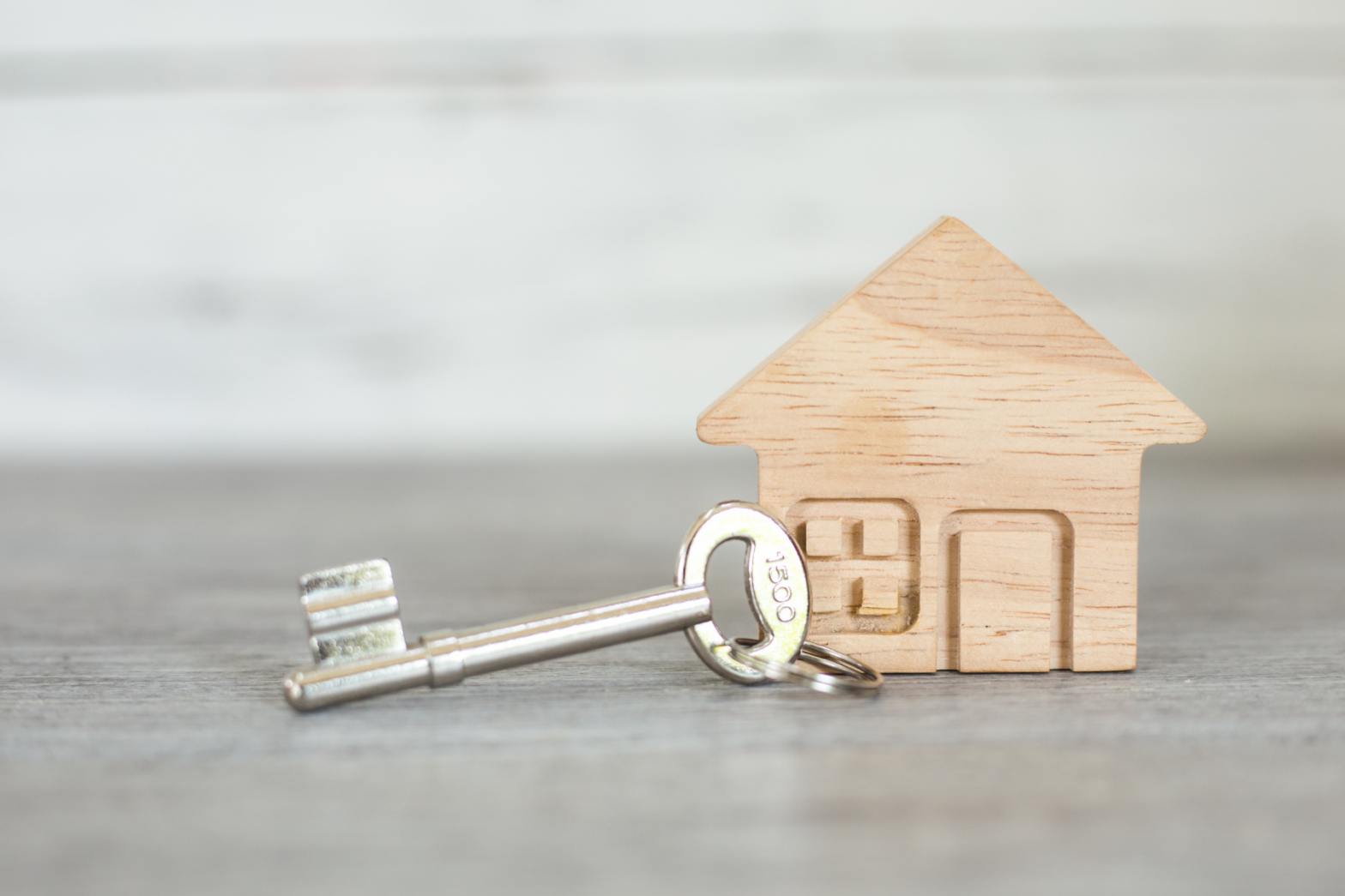 Mini Wood House with Key