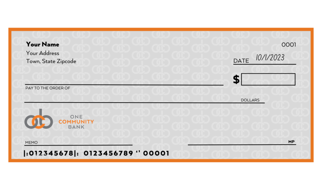 photo of ocb check with pay to the order of