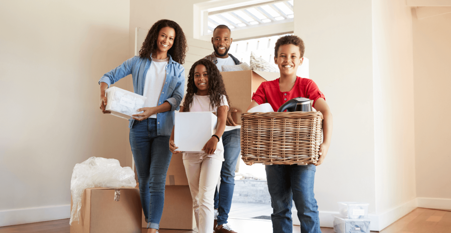 family moving into home