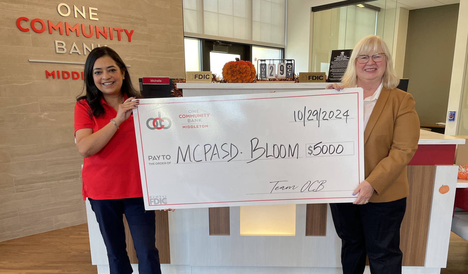 MCPASD Big Check